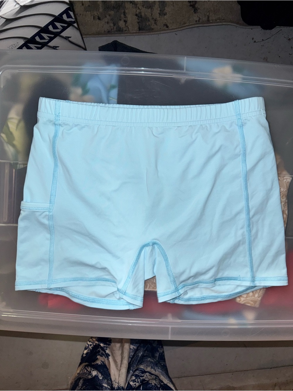 Lilly Pulitzer Light Blue Athletic Shorts with Side Pocket